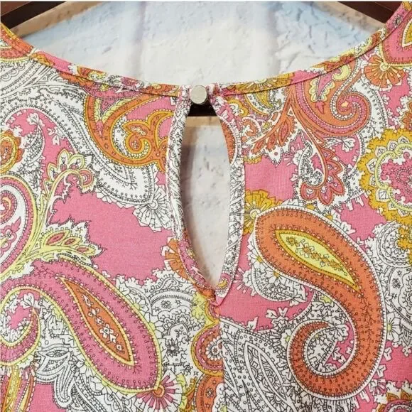 H&M Sleeveless Paisley Popover Classic Dress - Picture 6 of 7